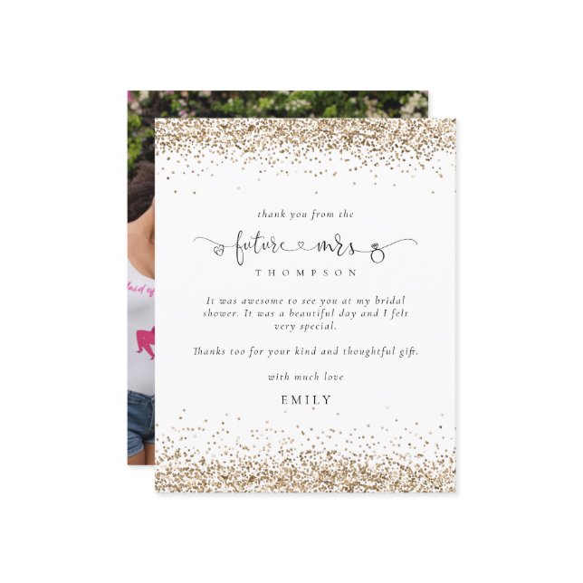 Orçamento Futuro Senhora Foto Dourada Glitter Obri (Frente/Verso In Situ)