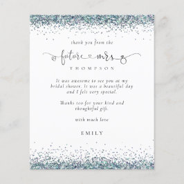 Orçamento Futuro Sra. Photo Blue Glitter Obrigado