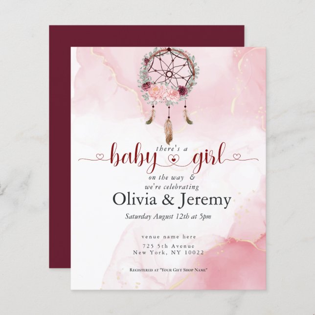 Orçamento Garota do Sonho no Caminho Rosa (Frente/Verso)