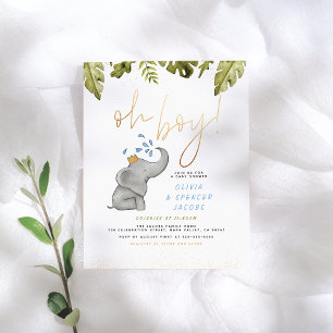 Orçamento, garoto! Chá de fraldas Amarelo-Elefan