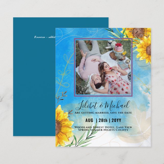 ORÇAMENTO Girassóis FOTO Salvar planos de data de  (Frente/Verso)