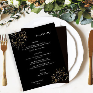 Orçamento Gold Lnd Menu Floral - Preto