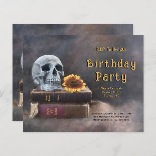 Orçamento Gótico Do Crânio Sunflower RIP Para Seus