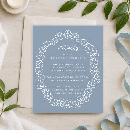 Orçamento Grinalda Floral Azul Empoeirado Detalhes