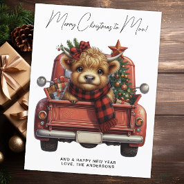 Orçamento Highland Cow Vintage Red Truck Natal