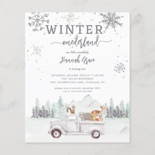 Orçamento Inverno Onederland Primeiro Aniversário 