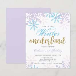Orçamento inverno Onederland primeiro aniversario