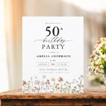 Orçamento Jardim Floral 50º Convite de Aniversário<br><div class="desc">Celebre em estilo com um convite de 50 anos para caligrafia floral no jardim, perfeito para um evento de marco. Com designs florais vibrantes e caligrafia elegante, este convite dá um tom caprichoso mas sofisticado para a sua celebração. O tema do jardim exuberante combina beleza natural com uma tipografia graciosa,...</div>