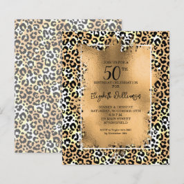 Orçamento Leopard 50º Convites de aniversário