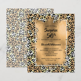 Orçamento Leopard 50º Convites de aniversário