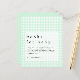 Orçamento Livros Gingham Verde para Bebê incluso