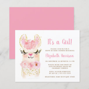 Orçamento Llama Baby Girl Drive Por Convite Para