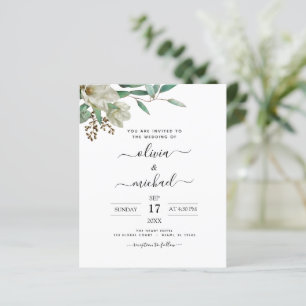 Orçamento Magnolia Eucalyptus Invitation