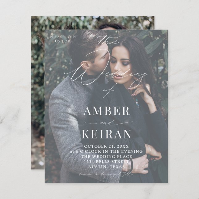 Orçamento Mal Há Sombras - Casamento Fotográfico (Frente/Verso)