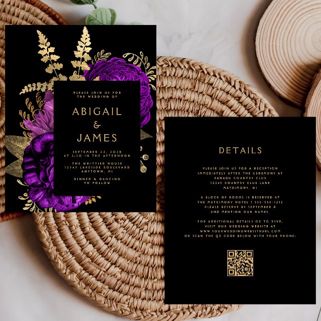 Orçamento Mal-humorado Floral Roxo Dourado Código  (Criador carregado)