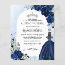 Orçamento Marinho Azul Cinza Princesa Quinceanera