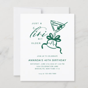 ORÇAMENTO Martini Verde Minimalista de Aniversário