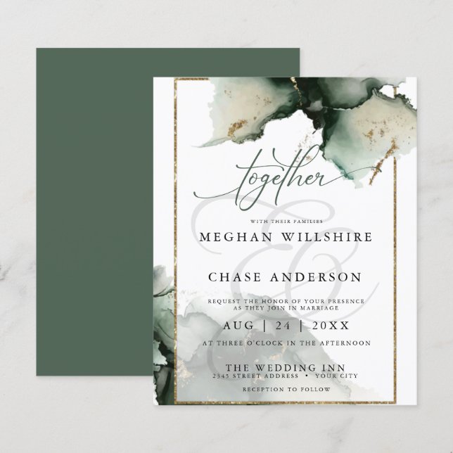 Orçamento Mas Belo Abstrato Verde (Frente/Verso)