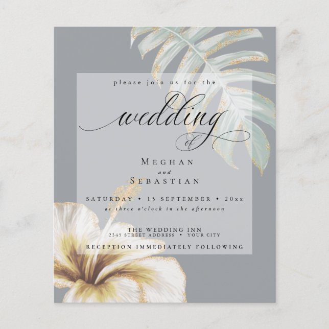 Orçamento Mas Belo Casamento Dourado Yellow Hibisc (Frente)