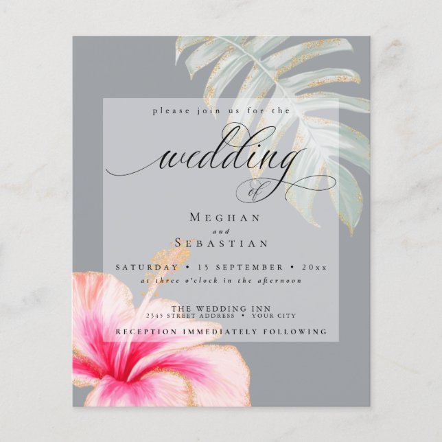 Orçamento Mas Belo Casamento Rosa Hibiscus (Frente)