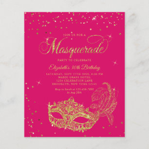 Orçamento Máscara de Ouro Magenta Aniversário Foto