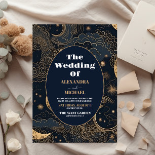 Orçamento Meia-Noite Azul Dourado Casamento Celest