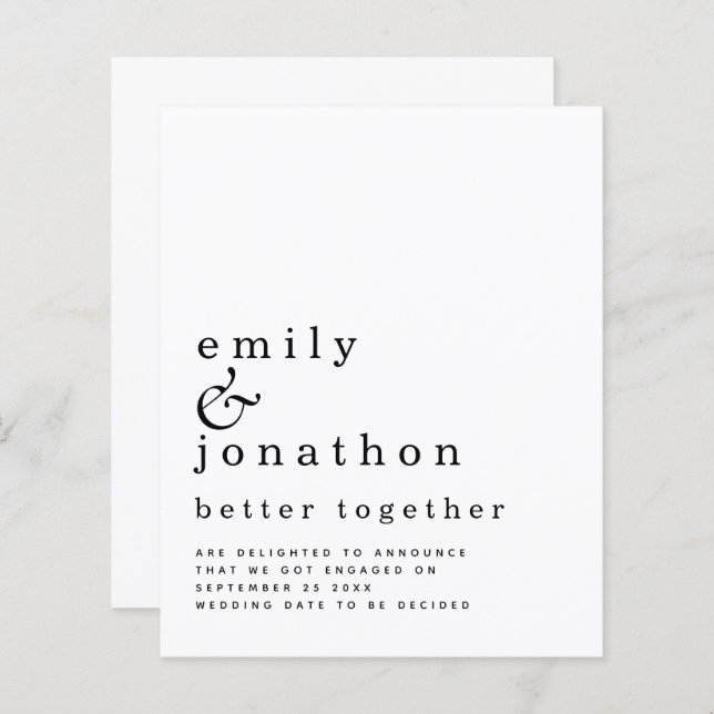 Orçamento Melhor Junto Anúncio de Noivado (Frente/Verso)