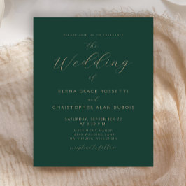 Orçamento Minimalista Casamento Escrito em Verde E