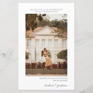 Orçamento Minimalista Foto Convite Casamento RSVP