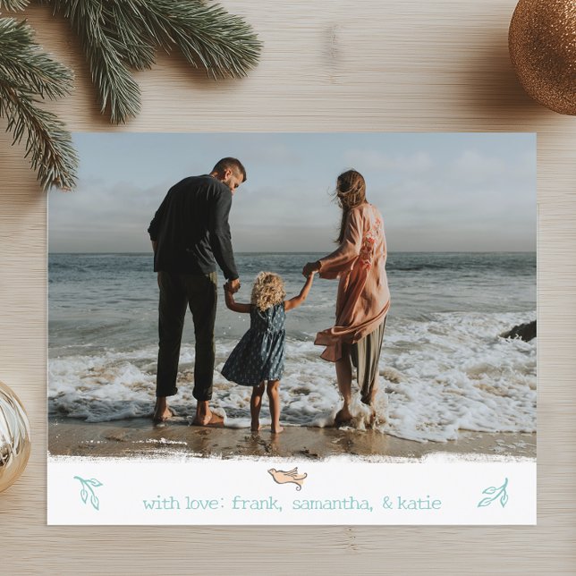 Orçamento Minimalista Foto Natal (Simple Minimalist Photo Christmas Card)