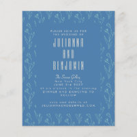 Orçamento Moderno Boho Linha Floral Arte Azul Casa