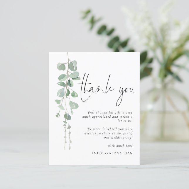 Orçamento Moderno Eucalyptus Obrigado (Em pé/Frente)