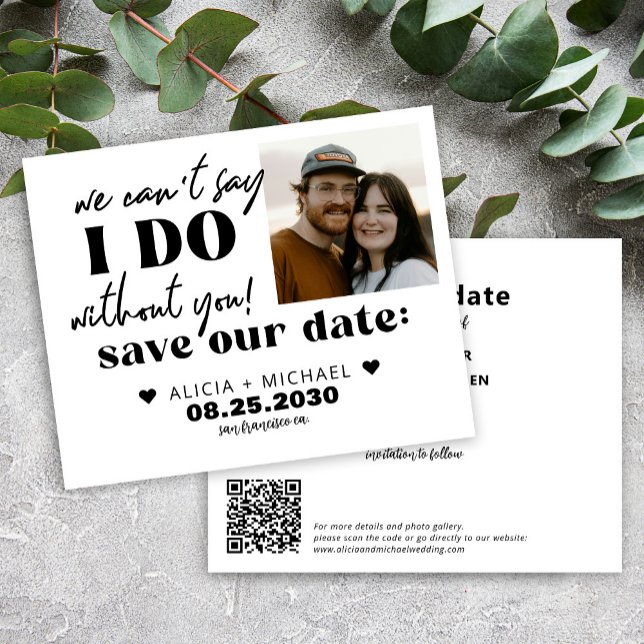Orçamento moderno foto casamento economize a data (Criador carregado)