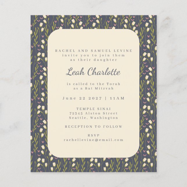 Orçamento Moderno Jardim Floral Terra Floral Bat M (Frente)