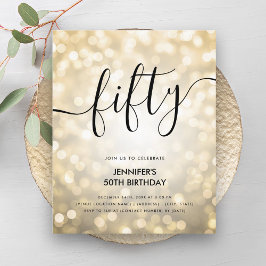 ORÇAMENTO moderno Luzes Douradas de brilho 50º Ani