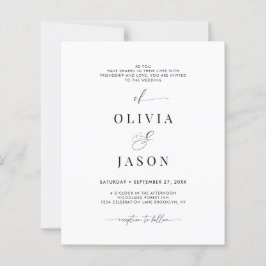 ORÇAMENTO Moderno Script Romântico Casamento Preto