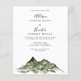 Orçamento Montanha Salve o Folheto de Data