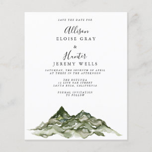 Orçamento Montanha Salve o Folheto de Data