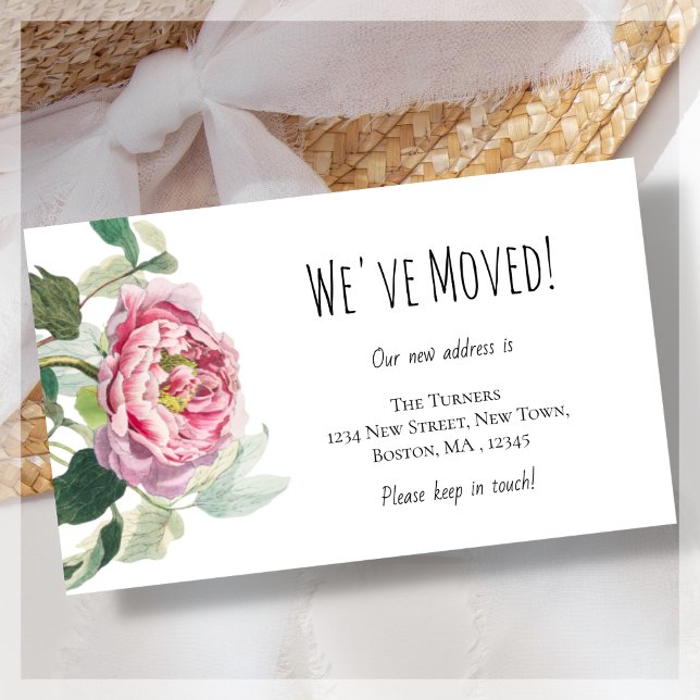 Orçamento Movimentamos Cartão de Anúncio Rosa Rosa (Criador carregado)