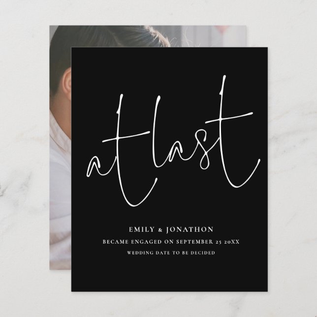 Orçamento no Último Noivado de Fotografia de Scrip (Frente/Verso)