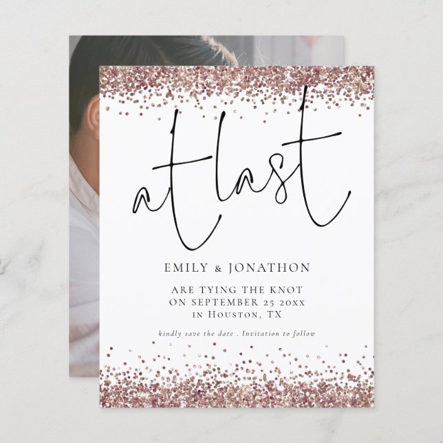 Orçamento no Último Rosa Dourado da Data de Salvam (Frente/Verso)