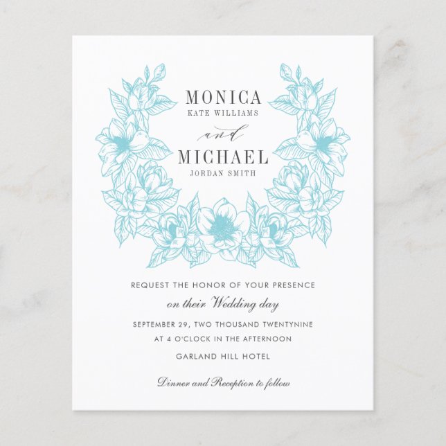 ORÇAMENTO NOIVA Magnólia AQUA Grinalda Casamento  (Frente)