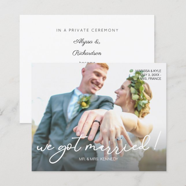 Orçamento Nos Casamos Com Anúncio De Casamento Fot (Frente/Verso)