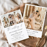 Orçamento O Casamento da Foto Mínima Branca<br><div class="desc">O Casamento do Moderno Elegante Quatro (4) Colagem de Fotos e Grande Convocação Minimalista de Casamento. Os cartões de convite para o casamento contêm uma tipografia moderna que é elegante,  simples e moderna para usar depois de você celebrar o dia de casamento simples e minimalista.</div>