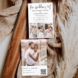 Orçamento O Casamento do Código de QR Minimalista<br><div class="desc">Apresentando "O Casamento do Moderno Elegante Quatro (4) Colagem de Fotos e Grande Convite Minimalista de Casamento de Data" - uma mistura de sofisticação e simplicidade contemporâneas. Estes convites apresentam uma tipografia moderna que exude elegância, simplicidade e um toque de modernidade, perfeita para a sua celebração minimalista de casamento. O...</div>