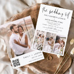 Orçamento O Casamento do Código de QR Minimalista<br><div class="desc">Apresentando "O Casamento do Moderno Elegante Quatro (4) Colagem de Fotos e Grande Convite Minimalista de Casamento de Data" - uma mistura de sofisticação e simplicidade contemporâneas. Estes convites apresentam uma tipografia moderna que exude elegância, simplicidade e um toque de modernidade, perfeita para a sua celebração minimalista de casamento. O...</div>
