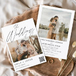Orçamento O Casamento do Código QR Foto Moderna<br><div class="desc">Convite De Casamento Minimalista De Foto Moderno Elegante 4. Os cartões de código QR de Foto ou Imagem do Convite de Casamento Dois (2) contêm uma tipografia moderna elegante,  simples e moderna a ser usada depois que você minimalista comemorar o dia de casamento simples.</div>