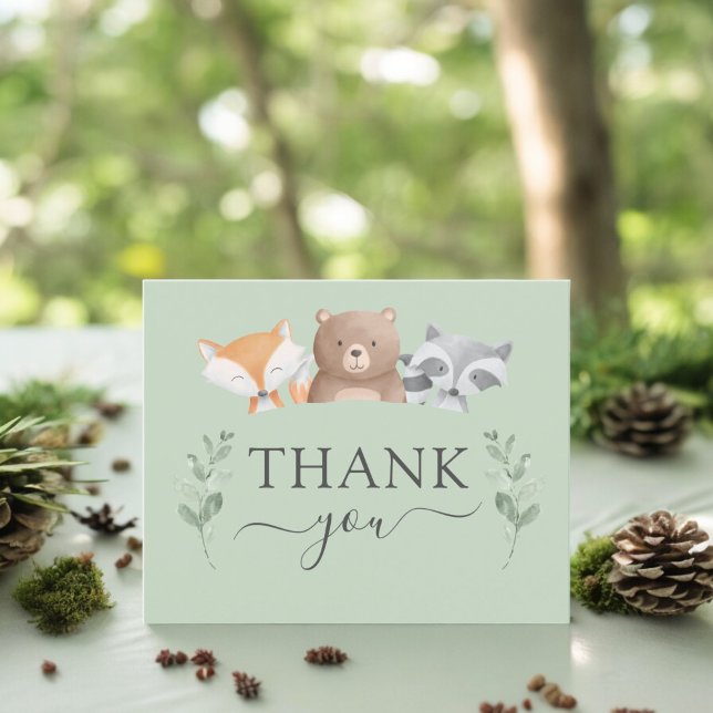 Orçamento Obrigado Chá de fraldas Woodland Greener (Criador carregado)