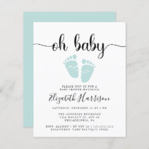 Orçamento Oh Baby Mint Convite para Chá Verde