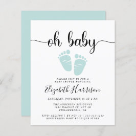 Orçamento Oh Baby Mint Convite para Chá Verde